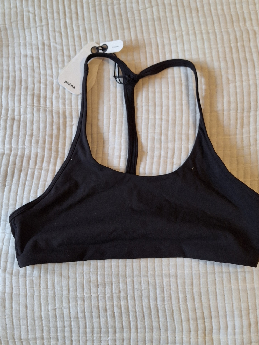 prAna Black Racerback Bralette - Comfortable Everyday Support NWT Large